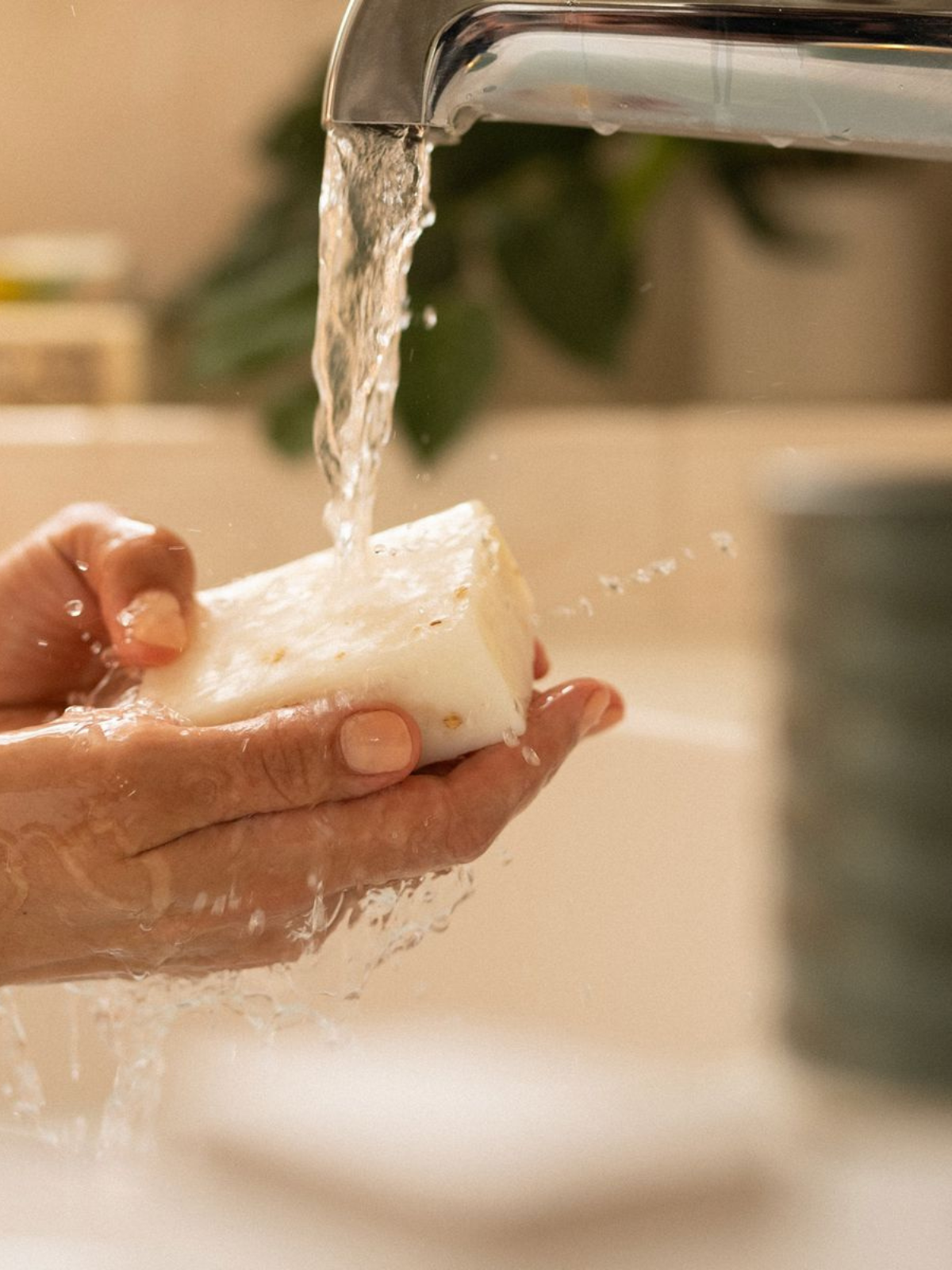 Savon sous l'eau