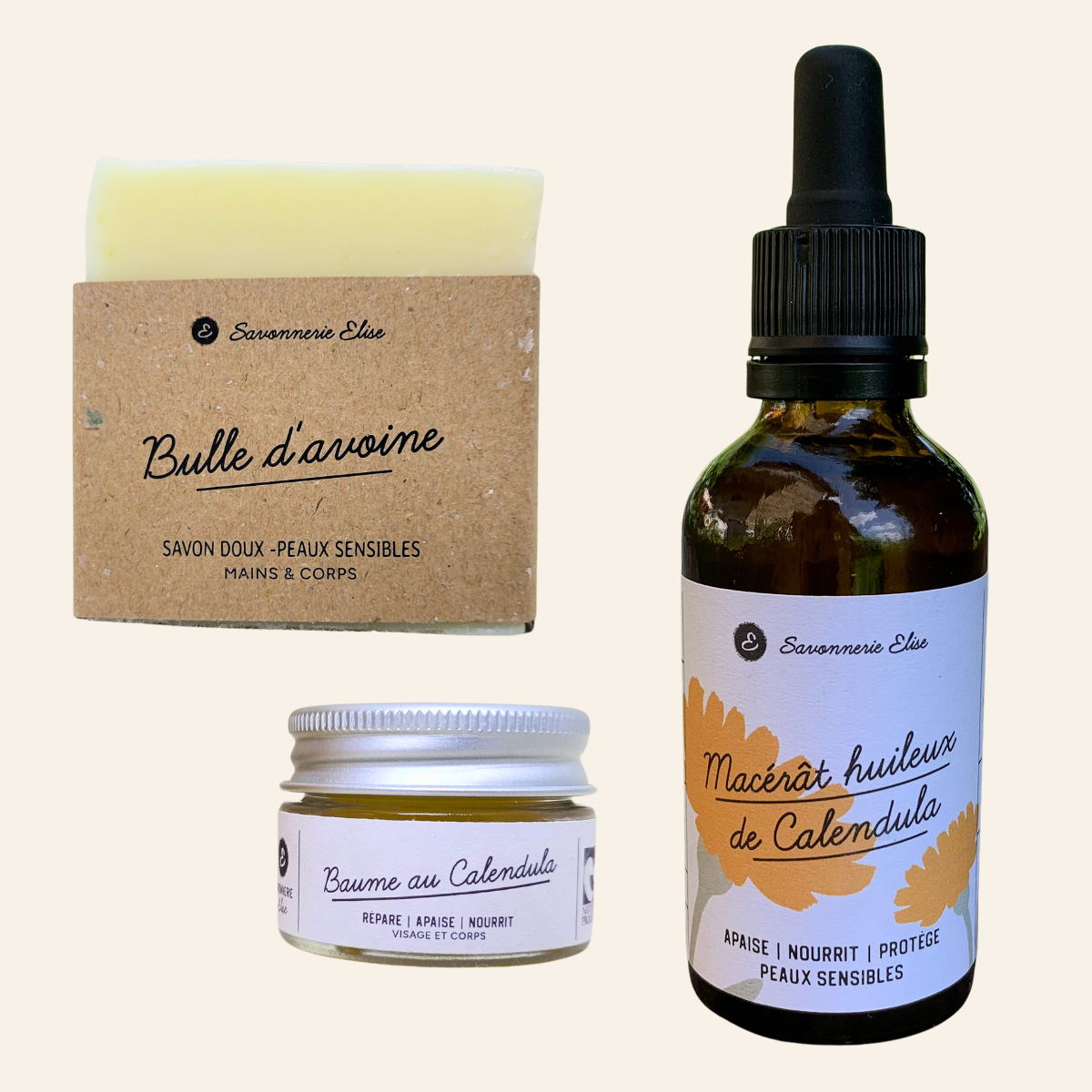 coffret pour les peaux sensible et fines convient dès la naissance pour prendre soin des nourissons. Pas de conservateur ni d'huile essentielle dans les produits. Pour apaiser les peaux réactive