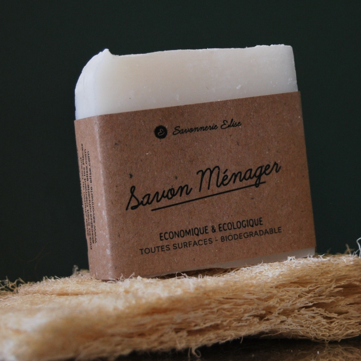 Savon ménager solide multi-usage et biodégradable de la Savonnerie Elise, nettoyant naturel pour toute la maison fabriqué artisanalement en France